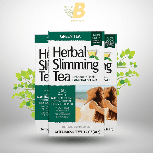 21st Century Herbal Slimming Tea, Green Tea, 24 Tea Bags, 1.7 oz (48 g) - Image 2