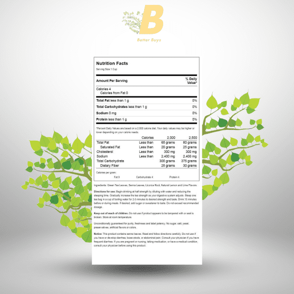 21st Century Herbal Slimming Tea, Green Tea, 24 Tea Bags, 1.7 oz (48 g) - Image 3