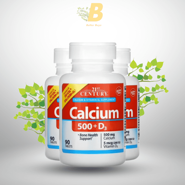 21st Century Calcium 500 + D3 500 mg/200 Iu 90 Tabs - Image 2