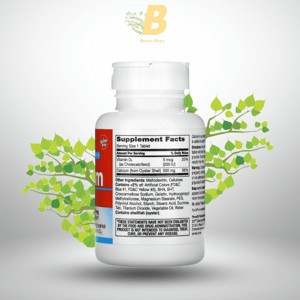 21st Century Calcium 500 + D3 500 mg/200 Iu 90 Tabs - Image 3