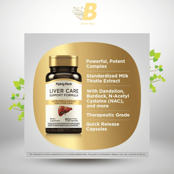 Piping Rock Liver Cleanse Complex | 90 Capsules | Liver Care Support Formula | Non-GMO, Gluten Free Supplement - Image 4