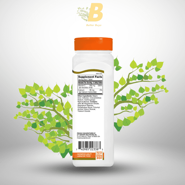 21st Century Vitamin C, 500 mg, 250 Tablets - Image 3