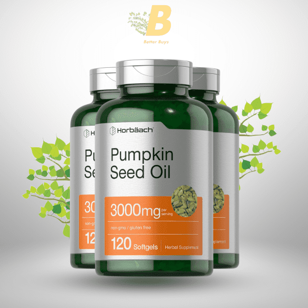 Horbaach Pumpkin Seed Oil - 3000mg - 120 Softgels - Image 2