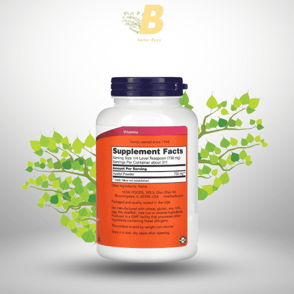 NOW Inositol Powder-8 oz (227 g) - Image 3