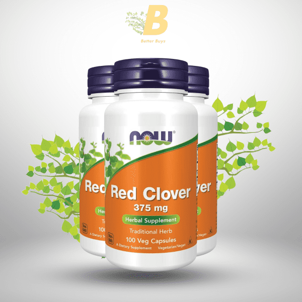 NOW Red Clover - 375mg - 100 Veg Capsules - Image 2