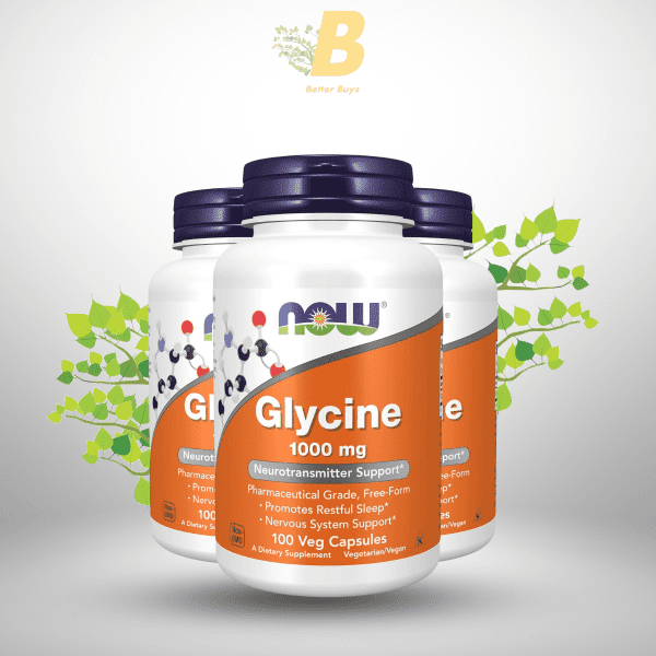 NOW Foods Supplements, Glycine 1,000 mg Free-Form, Neurotransmitter Support*, 100 Veg Capsules - Image 2