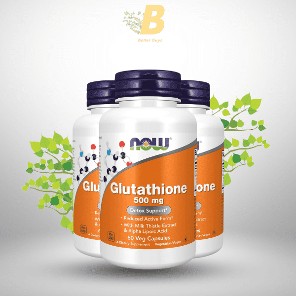 NOW Foods Supplements, Glutathione 500 mg, With Milk Thistle Extract & Alpha Lipoic Acid, Free Radical Neutralizer*, 60 Veg Capsules - Image 2