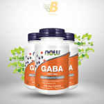 NOW GABA with Vitamin B-6-500 mg, 100 Veg Capsules - Image 2