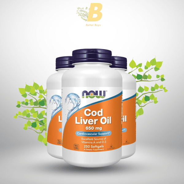 NOW Foods Supplements, Cod Liver Oil 650 mg, Excellent Source of Vitamins A and D-3, 250 Softgels - Image 2