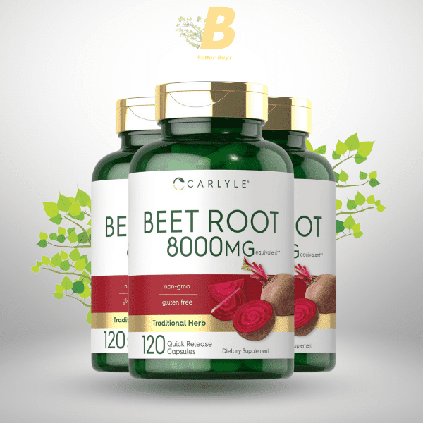 Carlyle Beet Root Capsules | 8000 mg | 120 Count - Image 2