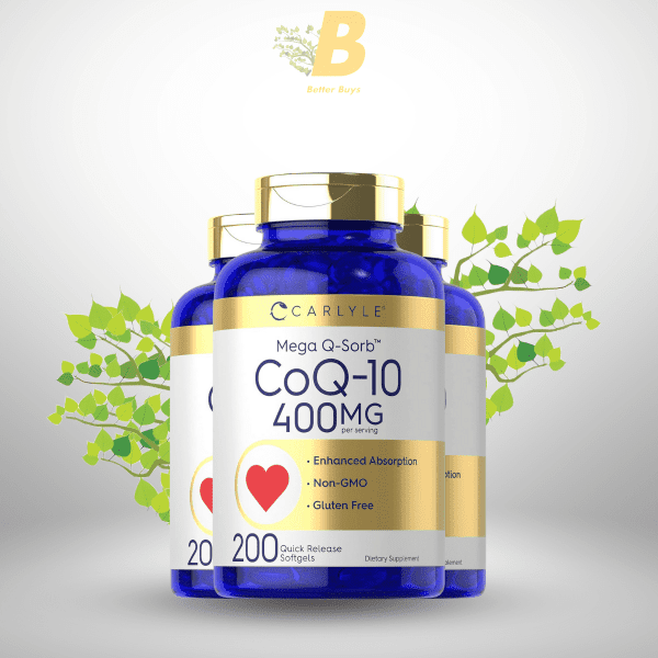 Carlyle Coq10 400mg Softgels | 200 Count | Non-GMO and Gluten Free Supplement | High Absorption - Image 2