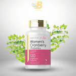 Carlyle Women's Cranberry Plus Probiotics | 120 Capsules | with 14 Probiotic Strains | Vegetarian, Non-GMO, Gluten Free Supplement | for Her
