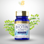 Carlyle Biotin 10000mcg | 250 Fast Dissolve Tablets | Max Strength | Vegetarian, Non-GMO, Gluten Free Supplement