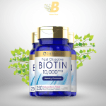 Carlyle Biotin 10000mcg | 250 Fast Dissolve Tablets | Max Strength | Vegetarian, Non-GMO, Gluten Free Supplement - Image 2