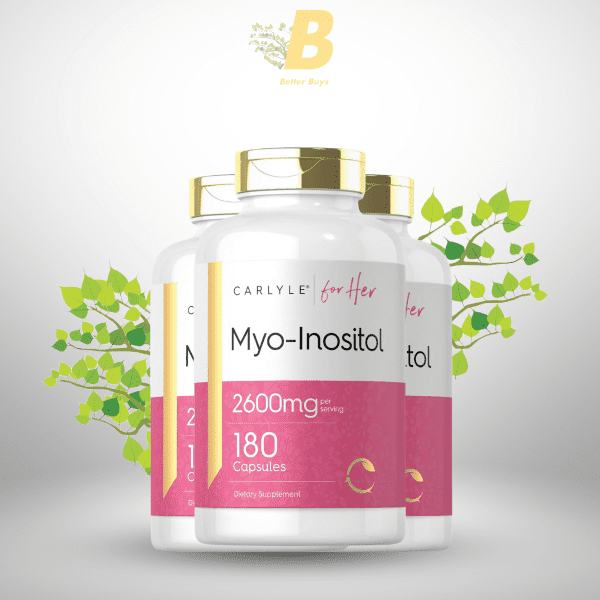 Carlyle Myo-Inositol 2600mg | 180 Capsules | Extra Strength Supplement | Non-GMO, Gluten Free - Image 2