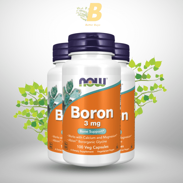 NOW Foods Supplements, Boron 3 mg (Bororganic Glycine), Structural Support*, 100 Veg Capsules - Image 2