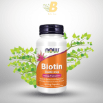 NOW Foods Supplements, Biotin 5,000 mcg, Amino Acid Metabolism*, Energy Production*, 60 Veg Capsules