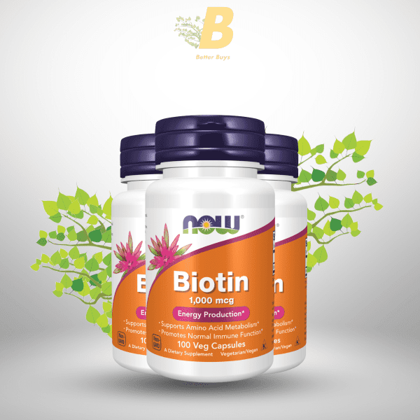 NOW Foods Biotin 1000 MCG - 100 Capsules - Image 2