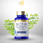Carlyle Biotin 10000mcg | 150 Capsules | Beauty Formula with Keratin | Non-GMO, Gluten Free Supplement