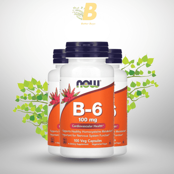 Now Foods B-6 100mg 100 Capsules - Image 2