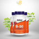NOW Vitamin B-50 mg,100 Veg Capsules - Image 2