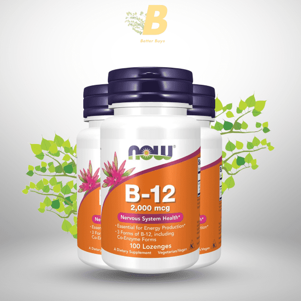 NOW Foods Supplements, B-12 2,000 mcg, Energy Production*, Nervous System Health*, 100 Lozenges - Image 2