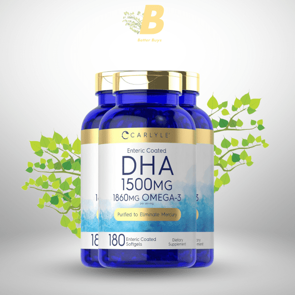 Carlyle DHA Supplement 1500mg | 180 Softgels | Omega-3 Supplement | Non-GMO, Gluten Free - Image 2