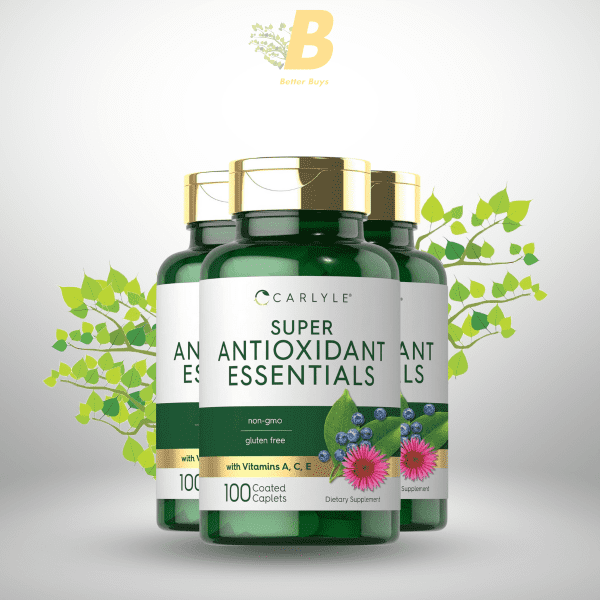 Carlyle Antioxidants Supplement | 100 Caplets | Nutritional Complex | Vitamin A, C, E | Non-GMO, Gluten Free Formula - Image 2