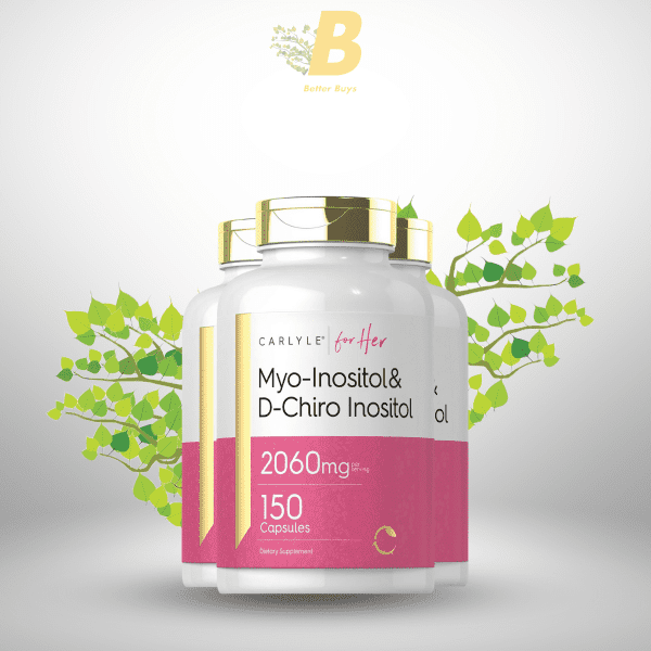 Carlyle Myo-Inositol & D-Chiro Inositol Supplement | 2060mg | 150 Capsules | Non-GMO, Gluten Free Complex - Image 2