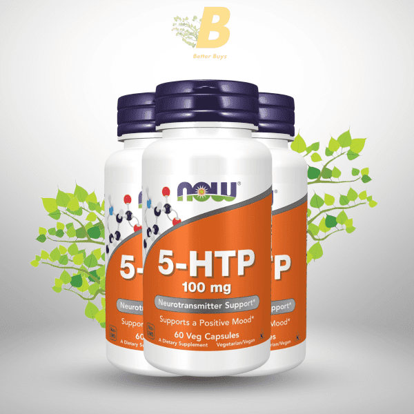 NOW Foods Supplements, 5-HTP (5-hydroxytryptophan) 100 mg, Neurotransmitter Support*, 60 Veg Capsules - Image 2