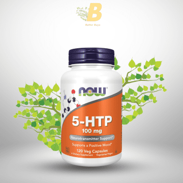 NOW Supplements, 5-HTP (5-hydroxytryptophan) 100 mg, Neurotransmitter Support*, 120 Veg Capsules