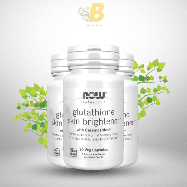 NOW Foods Solutions, Glutathione Skin Brightener with Ceramosides®, Moisturizing and Illuminating, 30 Veg Capsules - Image 2