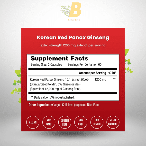 Nutra Champ Korean Panax Ginseng-120 capsules - Image 3