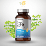 Horbäach Omega 3-6-9 Fish, Flax, Borage - 3600mg - 240 Softgels