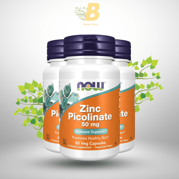 NOW Zinc Picolinate - 50 mg - 60 Veg Capsules - Image 2