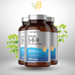 Horbäach Omega 3-6-9 Fish, Flax, Borage - 3600mg - 240 Softgels - Image 2