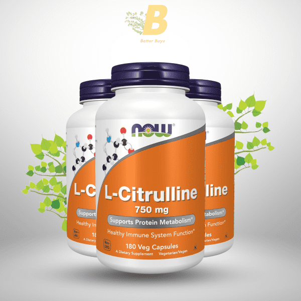 NOW Foods Supplements, L-Citrulline 750 mg, Supports Protein Metabolism*, Amino Acid, 180 Veg Capsules - Image 2