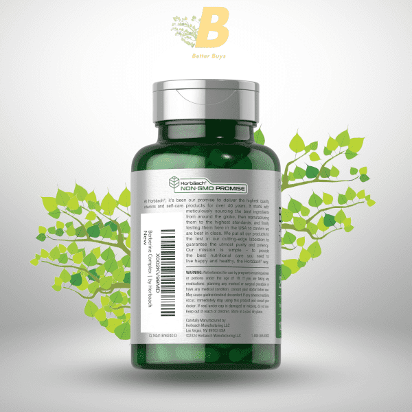Horbäach Berberine with Ceylon Cinnamon | 2000mg | 120 Veggie Capsules - Image 4