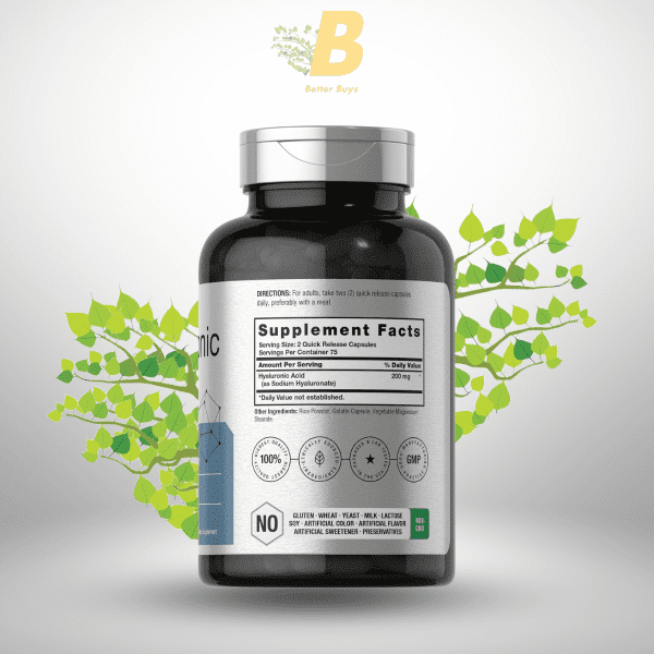 Horbäach Hyaluronic Acid - 200mg - 150 Capsules - Image 3