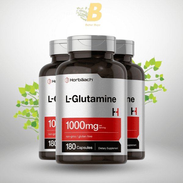 Horbäach L-Glutamine - 1000mg - 180 Capsules - Image 2