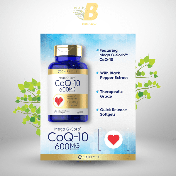 Carlyle CoQ10 600mg 60 Softgels in Bangladesh