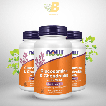 NOW Foods Supplements, Glucosamine & Chondroitin with MSM, Joint Health, Mobility and Comfort*, 90 Veg Capsules