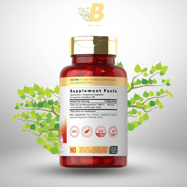Carlyle Vegan Vitamin K-2 Mk-7 - 100 Mcg in Bangladesh