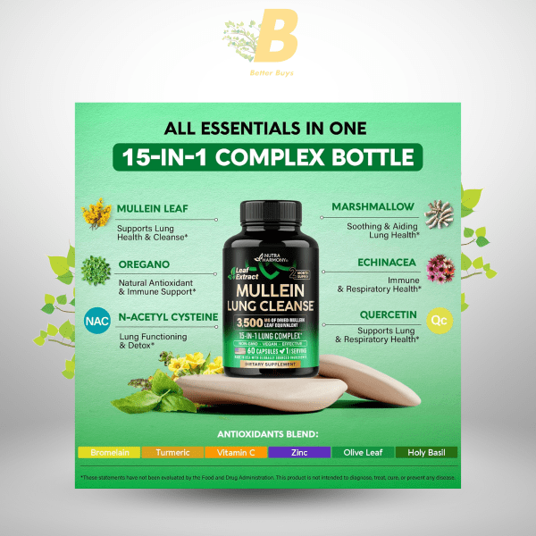 Nutra Harmony Mullein Lung Cleanse 3500Mg in Bangladesh