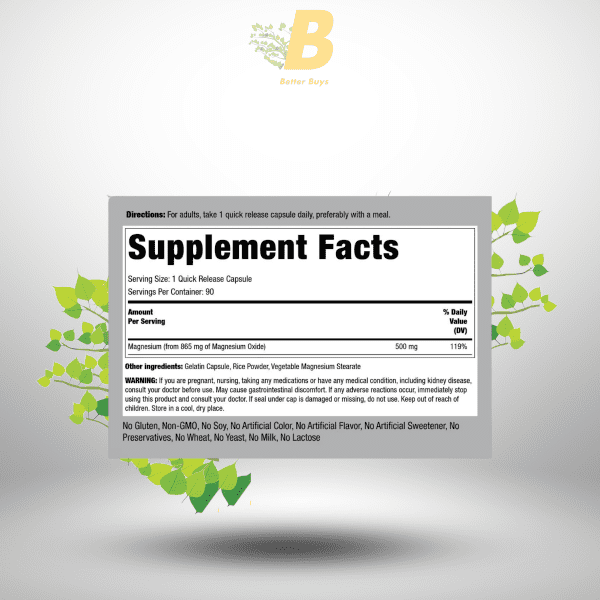 Pipingrock Magnesium Oxide 500Mg in Bangladesh