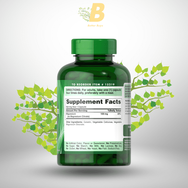 Puritan'S Pride Magnesium Citrate 100 Mg in Bangladesh