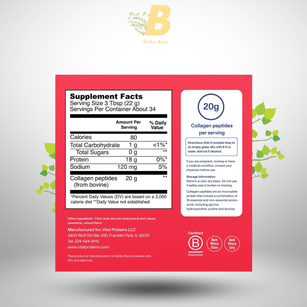 Vital Proteins Collagen Peptides – 20G in Bangladesh