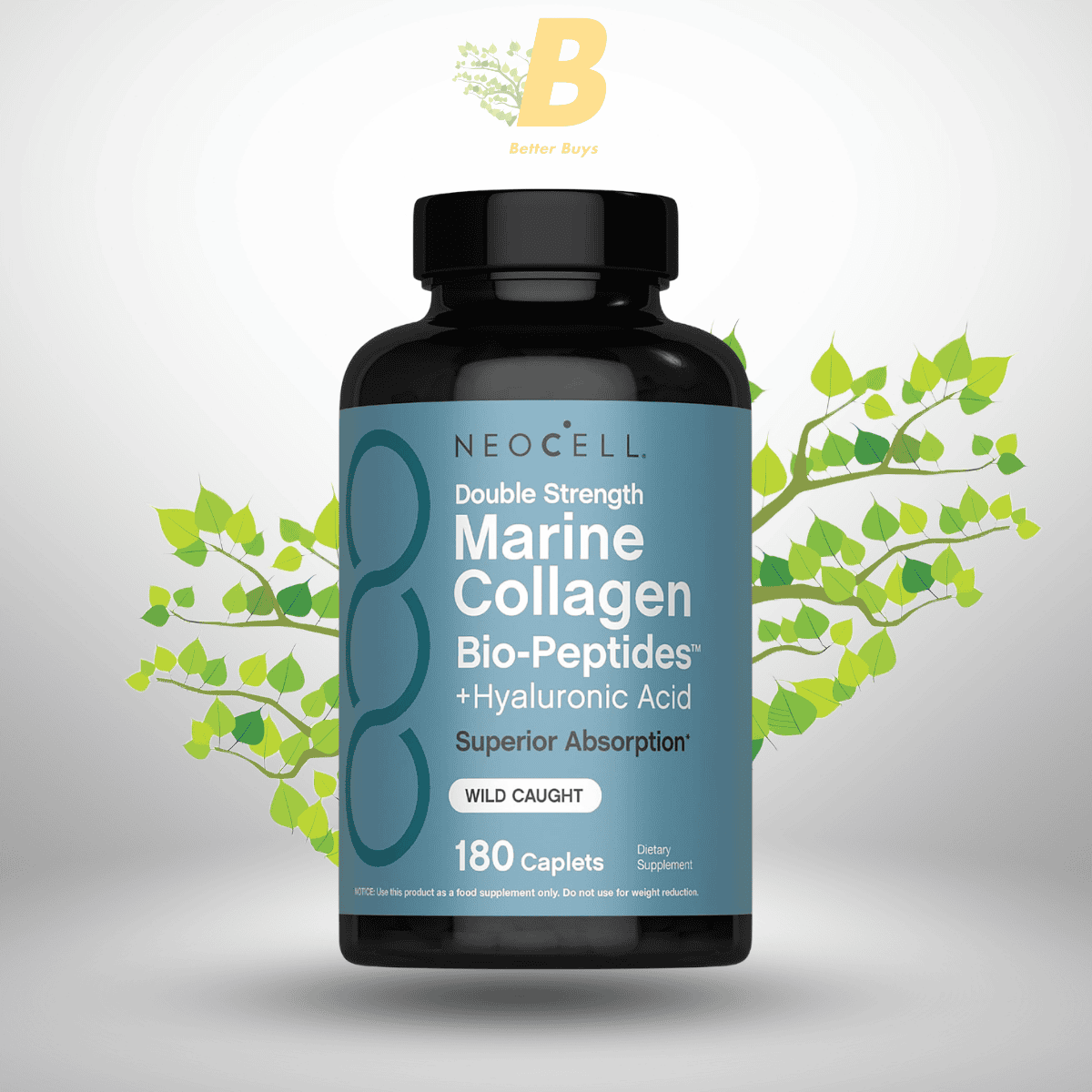 1 NeoCell Marine Collagen Peptides 180 Caplets - authentic USA supplement in Bangladesh NeoCell Marine Collagen supplement label - USA imported BD Buy NeoCell Marine Collagen online in Bangladesh - Better Buys BD