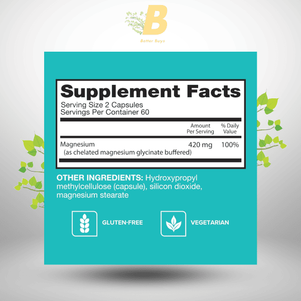 Qunol Magnesium 420mg 180 Capsules - authentic USA supplement in Bangladesh Qunol Magnesium capsules label - USA imported BD Buy Qunol Magnesium online in Bangladesh - Better Buys BD