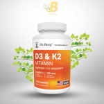 Dr. Berg D3 & K2 10,000 IU 120 Capsules - authentic USA supplement in Bangladesh Dr. Berg Vitamin D3 K2 label - USA imported BD Buy Dr. Berg D3 K2 online in Bangladesh - Better Buys BD